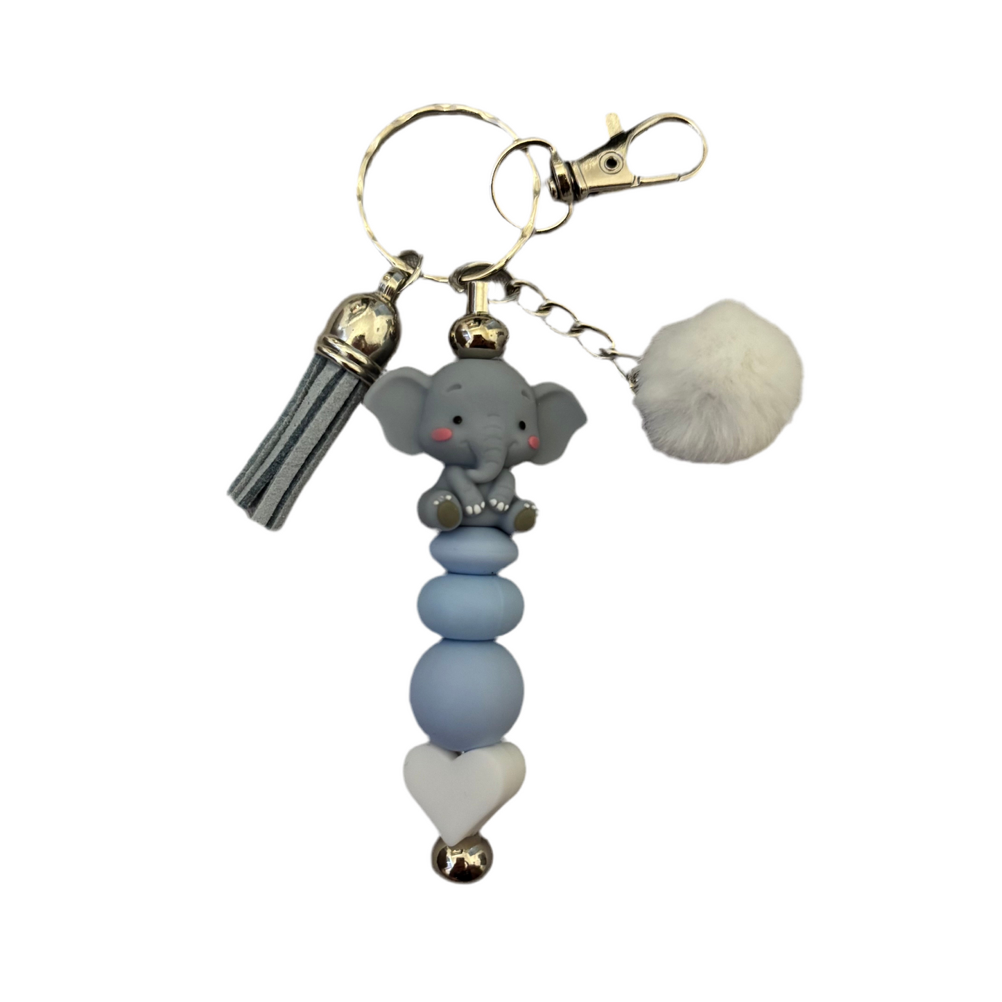 ‘Elephant’ Beaded Bar Keyring