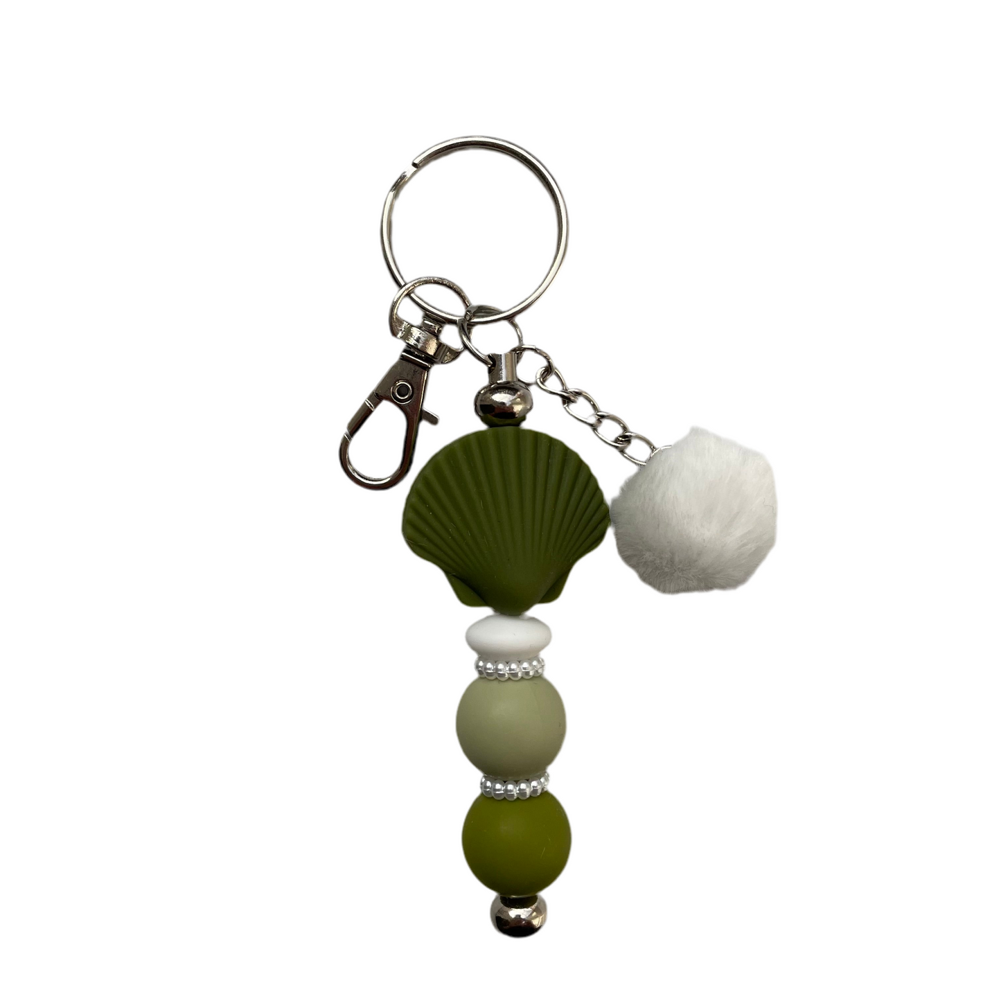 ‘Khaki Shell’ Pom Pom Bar keyring