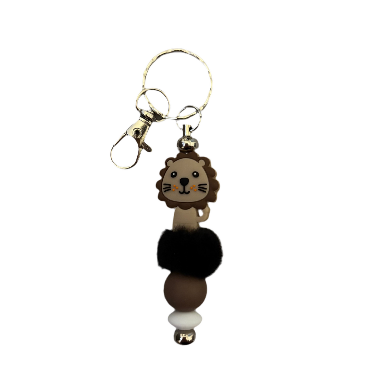 ‘Lion’ Beaded Bar Keyring