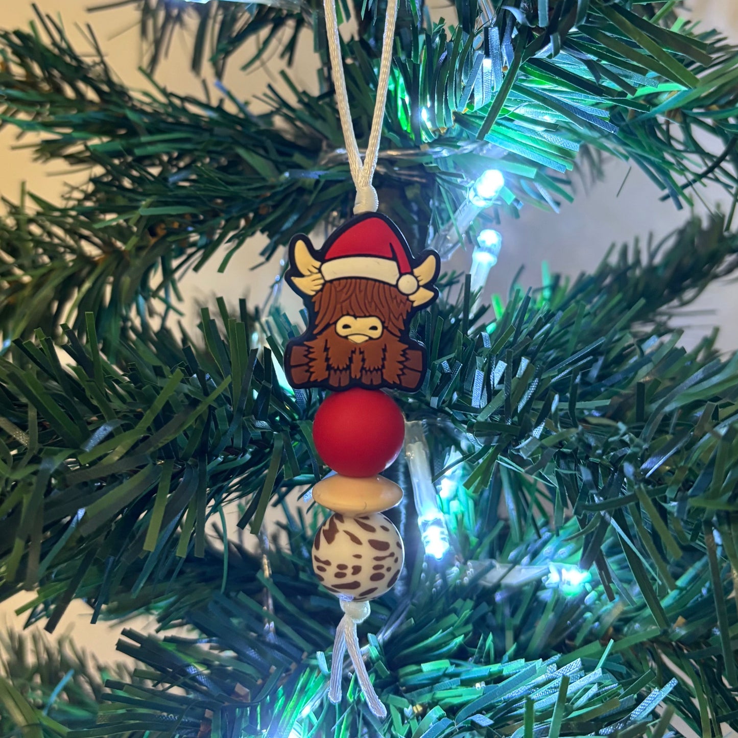 'Christmas Highland Cow' Tree Decoration