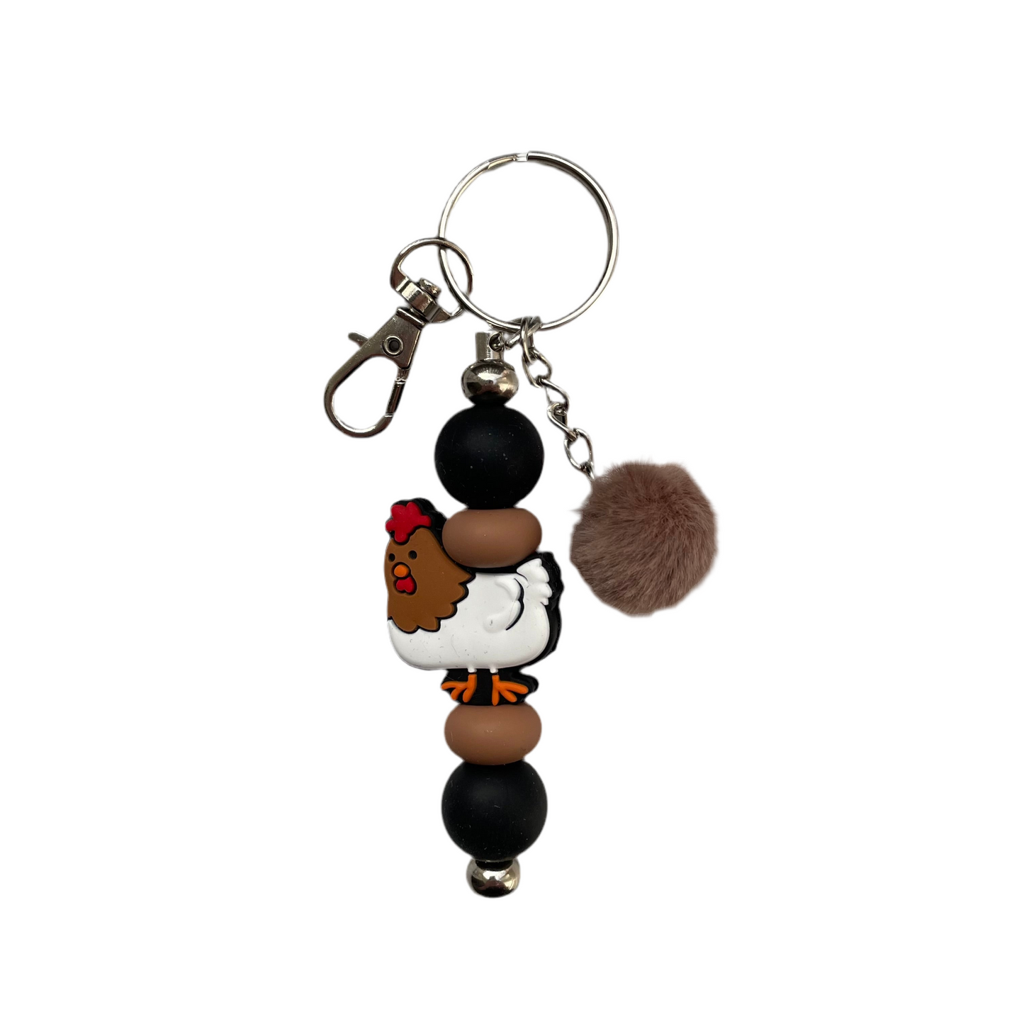 ‘Chicken’ Pom Pom Bar keyring