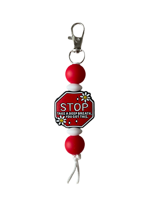 ‘Stop,take a deep breath’ Focal Keyring