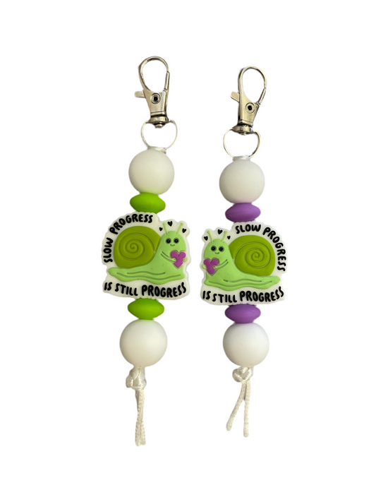‘Slow Progress Snail’ Focal Keyring