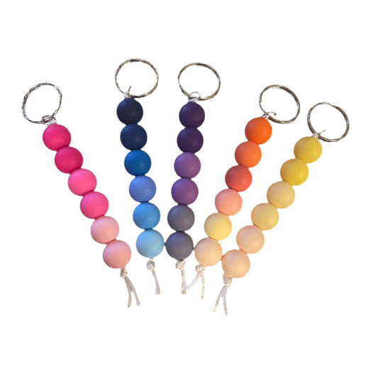 Coloured Beaded Keyring