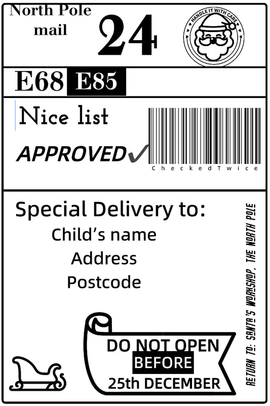 Personalised Christmas Shipping Label