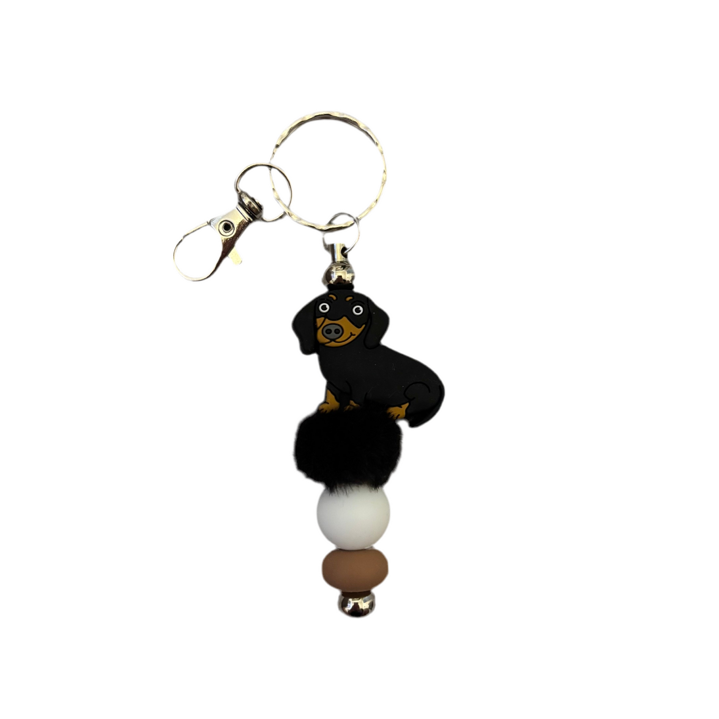 ‘Dachshund’ Beaded Bar Keyring