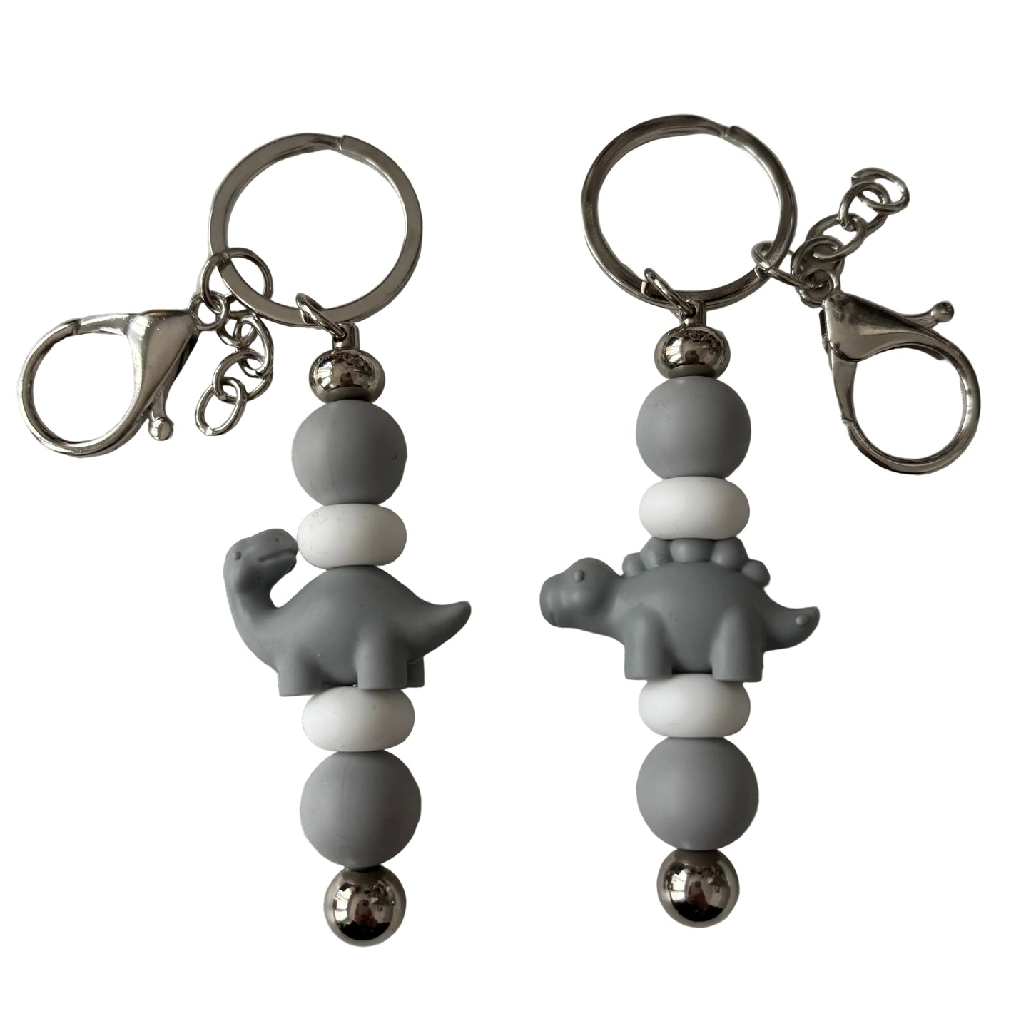 'Grey Dinosaur' Bar Keyring