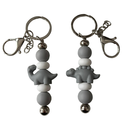 'Grey Dinosaur' Bar Keyring