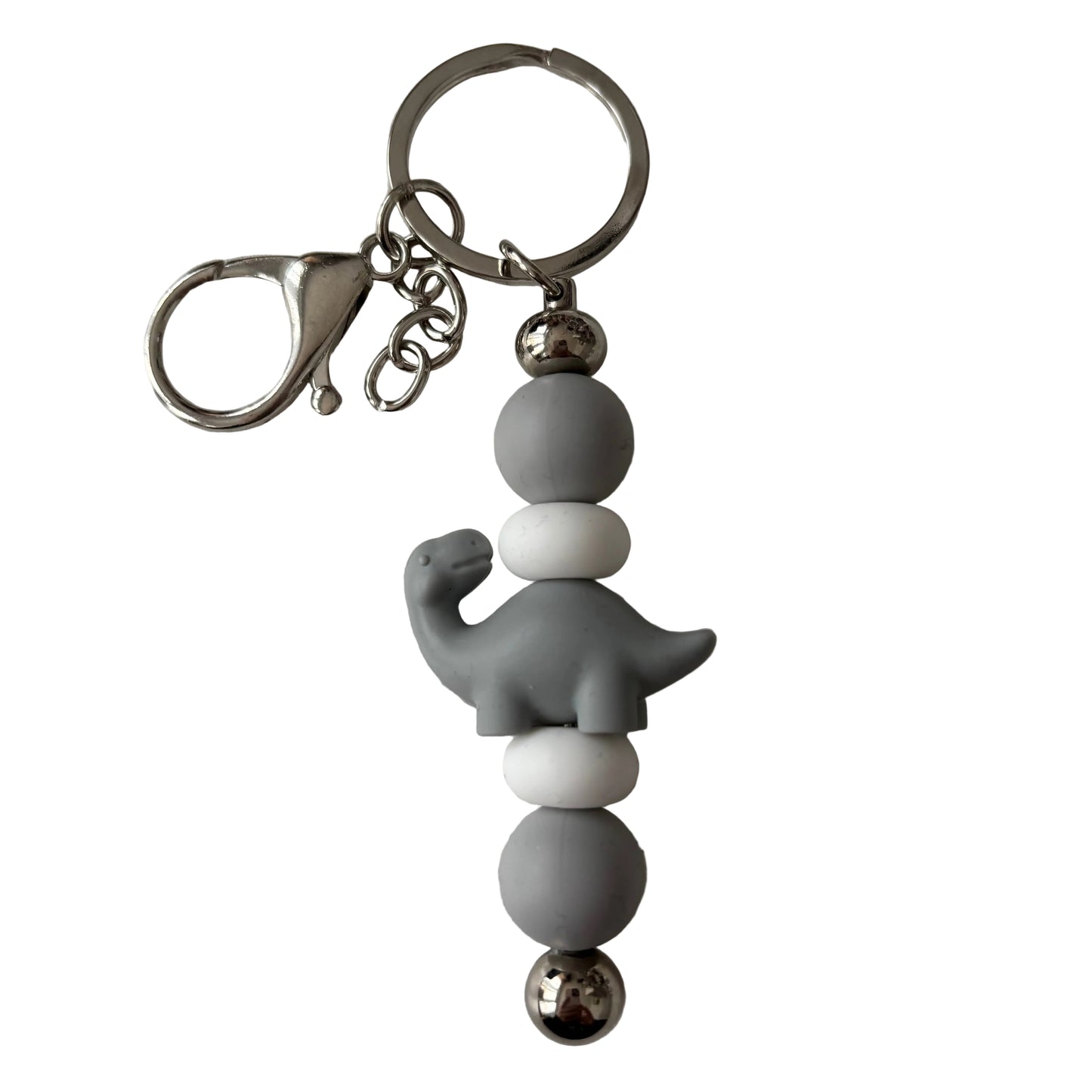 'Grey Dinosaur' Bar Keyring