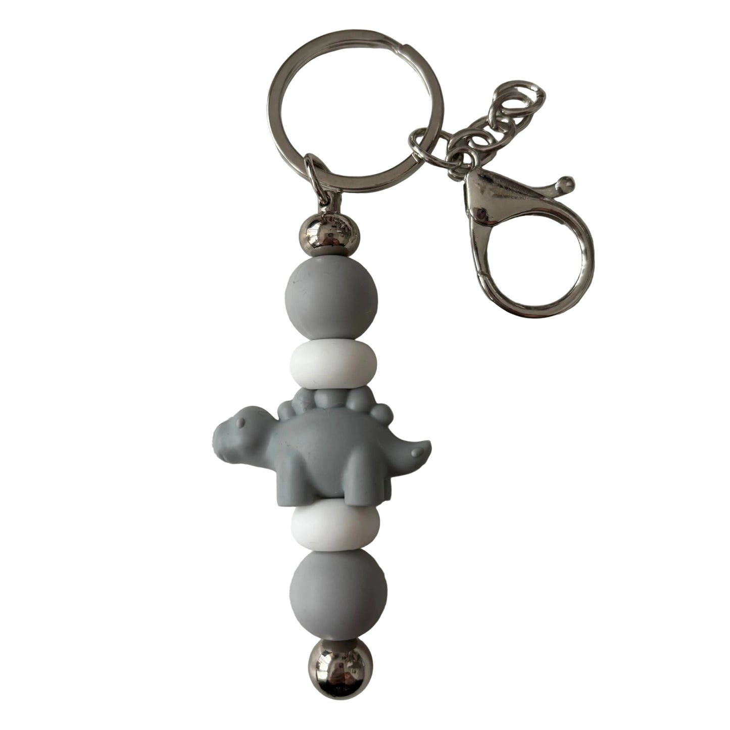 'Grey Dinosaur' Bar Keyring