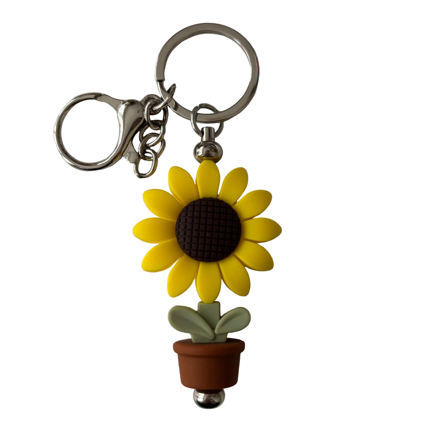 'Large Sunflower' Bar Keyring