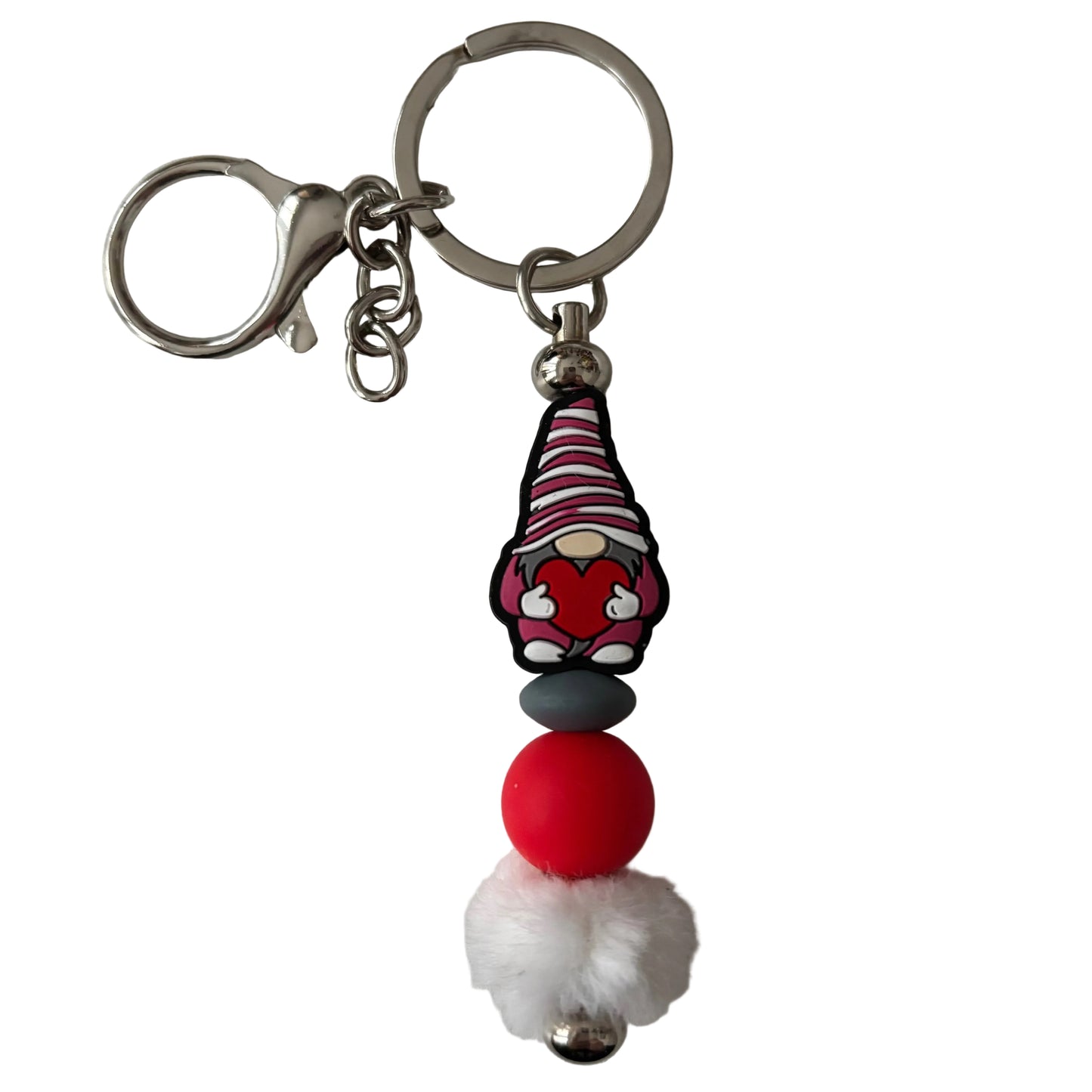 'Red Heart Gonk' Bar Keyring